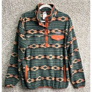 Cinch Women's Southwestern Aztec Polar Fleece 1/2 Snap Pullover XL